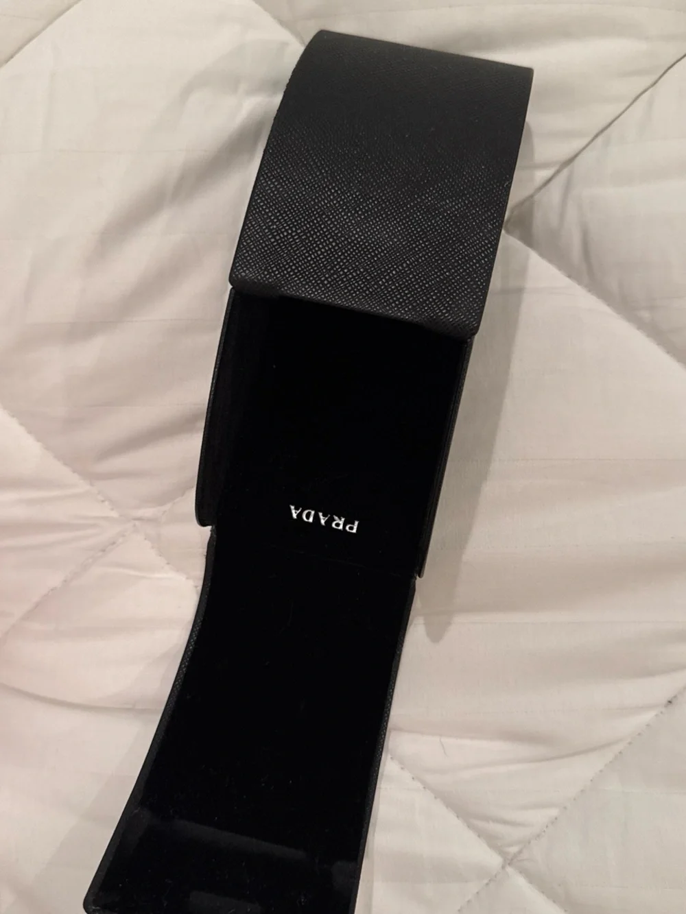 Prada Glossy Black Rectangular Sunglasses with Black Case